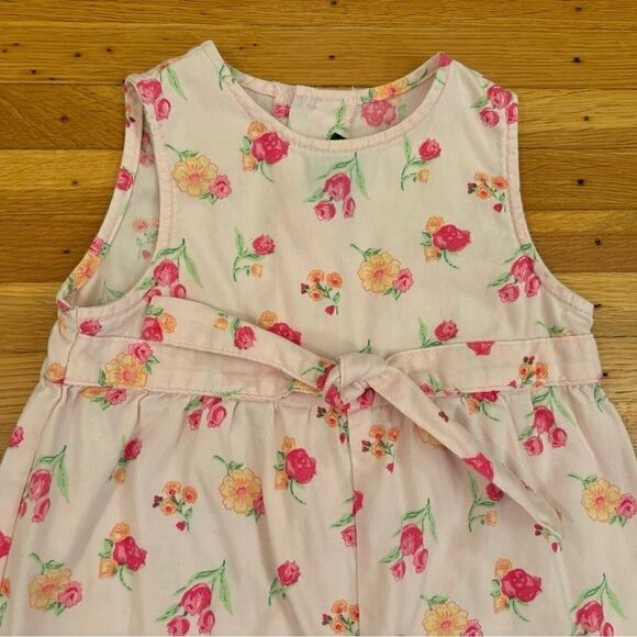 The Children’s Place vintage pink floral sleeveless jumpsuit - Picture 3 of 9